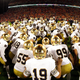 Members of the Notre Dame Fighting Irish gather prior to the game against the Clemson Tigers at Clemson Memorial Stadium on Oct. 3, 2015, in Clemson, S.C.
Tyler Smith/Getty Images